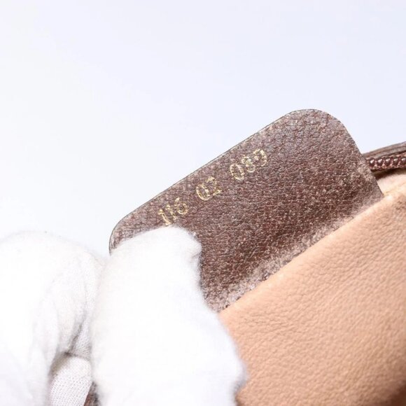 GUCCI GG Supreme Web Sherry Line Bag PVC Beige Gold - Picture 14 of 16